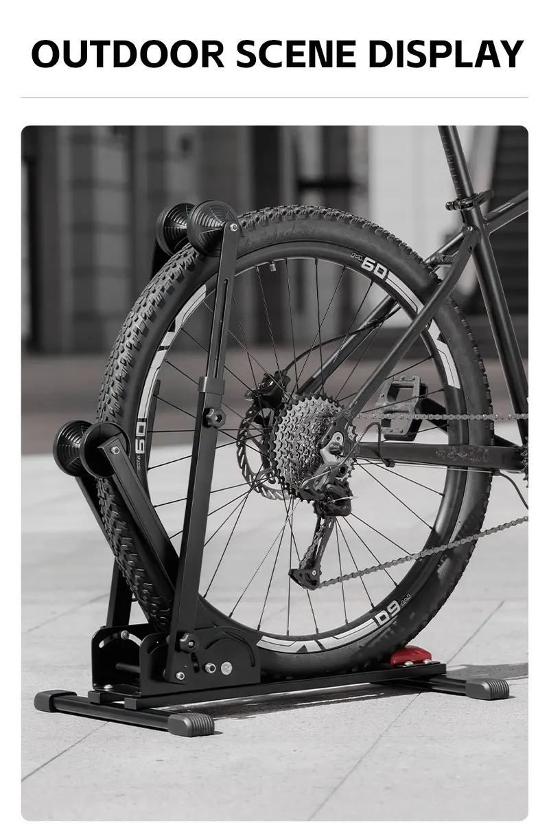 WEST BIKING 3-in-1 Bicycle Parking Rack Adjustable Foldable MTB Road Bicycle Stand Carbon Steel Bike Rack Bike Accessories