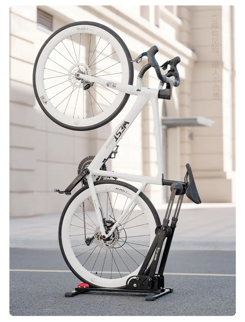 WEST BIKING 3-in-1 Bicycle Parking Rack Adjustable Foldable MTB Road Bicycle Stand Carbon Steel Bike Rack Bike Accessories