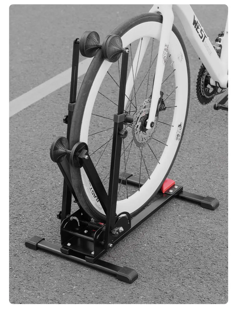 WEST BIKING 3-in-1 Bicycle Parking Rack Adjustable Foldable MTB Road Bicycle Stand Carbon Steel Bike Rack Bike Accessories