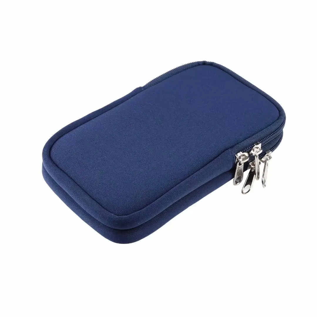 Neoprene Dual Pouch 2 Phone Belt Clip Case Holder For iPhone 16 15 13 Pro Max Samsug S25 S24 S23 Xiaomi Redmi Man Tool Waist Bag