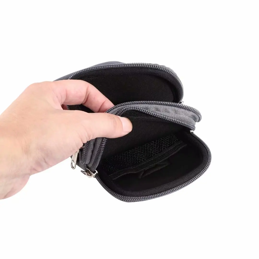 Neoprene Dual Pouch 2 Phone Belt Clip Case Holder For iPhone 16 15 13 Pro Max Samsug S25 S24 S23 Xiaomi Redmi Man Tool Waist Bag