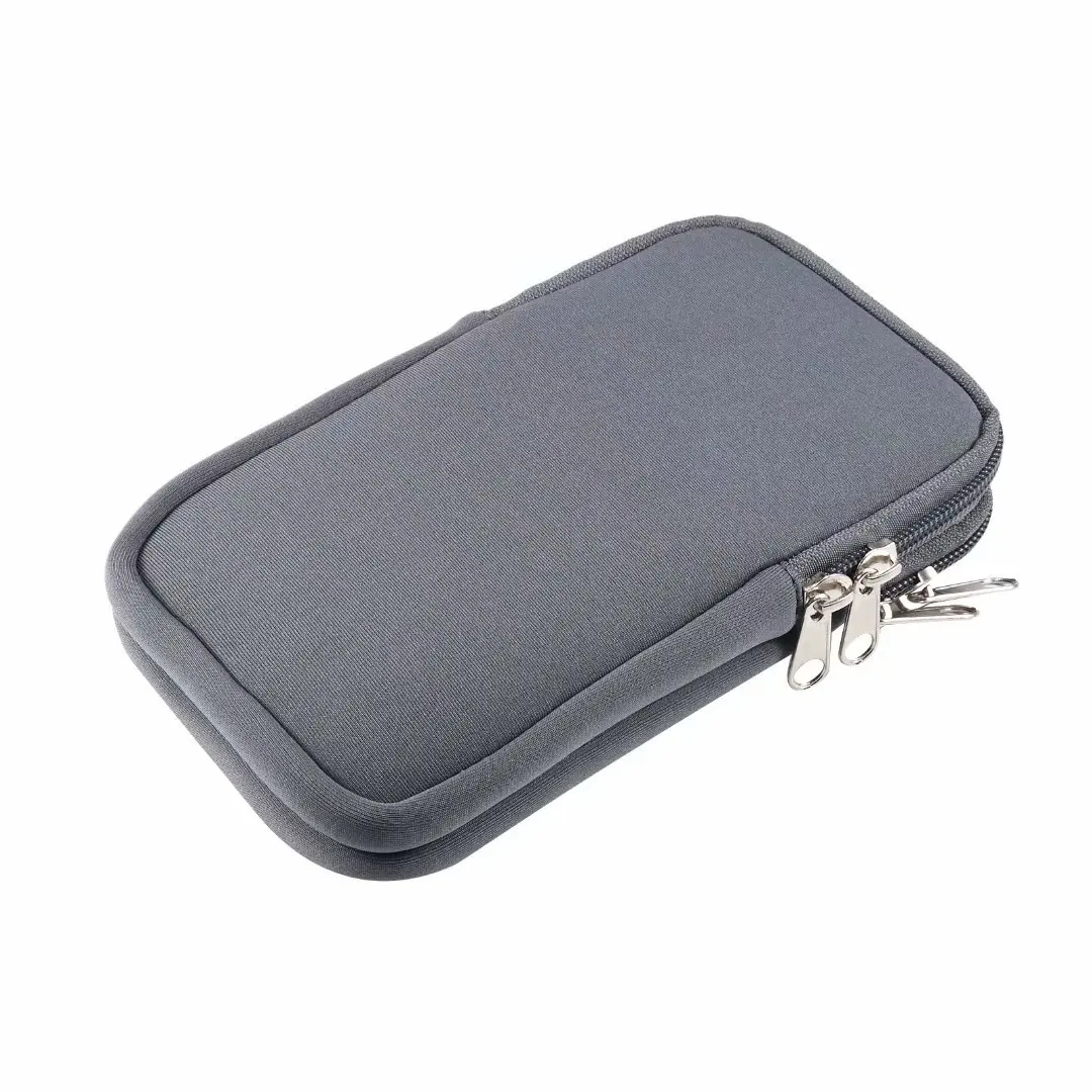 Neoprene Dual Pouch 2 Phone Belt Clip Case Holder For iPhone 16 15 13 Pro Max Samsug S25 S24 S23 Xiaomi Redmi Man Tool Waist Bag