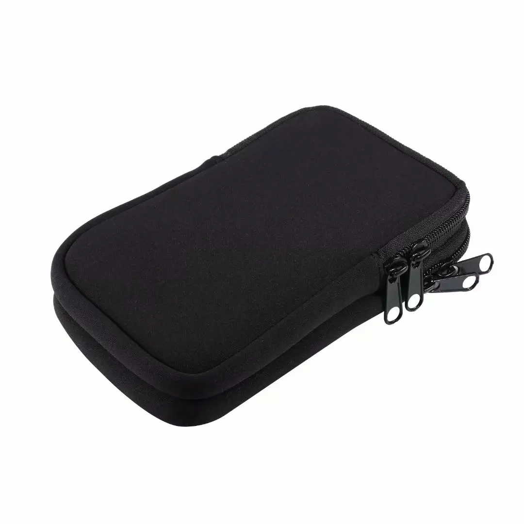 Neoprene Dual Pouch 2 Phone Belt Clip Case Holder For iPhone 16 15 13 Pro Max Samsug S25 S24 S23 Xiaomi Redmi Man Tool Waist Bag