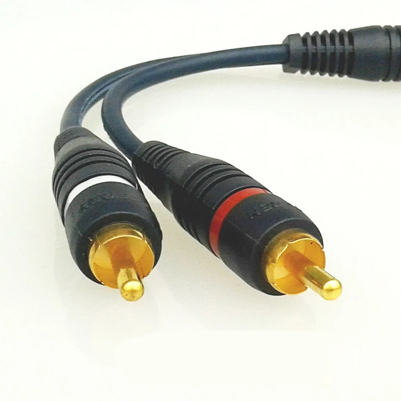 2 RCA Male to 1 RCA Female OFC Audio Splitter Cable Audio Converter Adapter Distributor Cord Wire Line For Car Audio