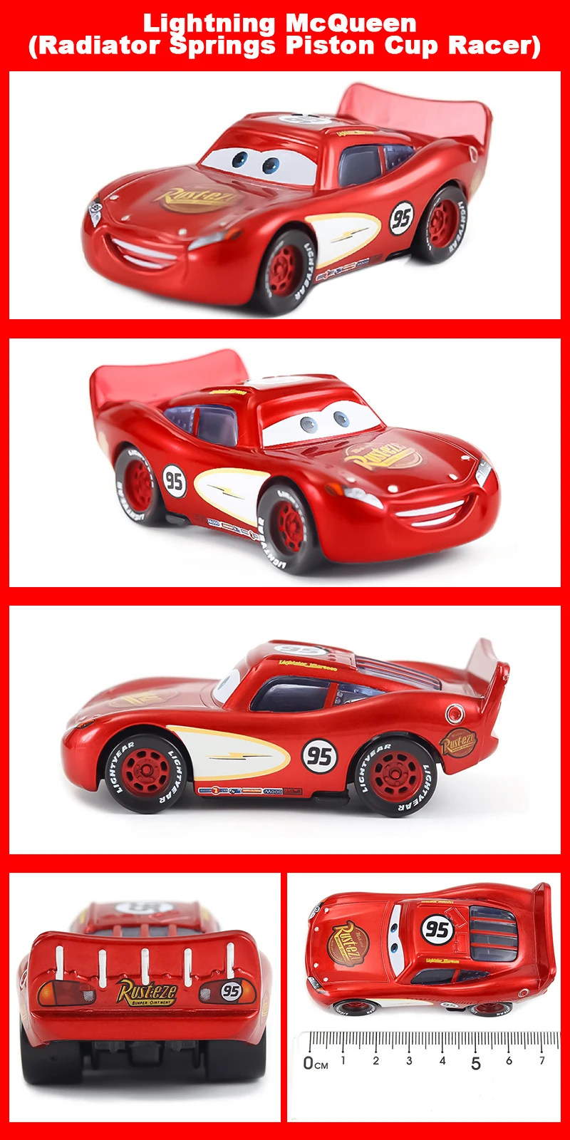 Cartoon Pixar Cars Lightning McQueen 1/55 Metal Die Casting Anime Figure Storm Jackson Racing Toys Collectibles Children's Gifts