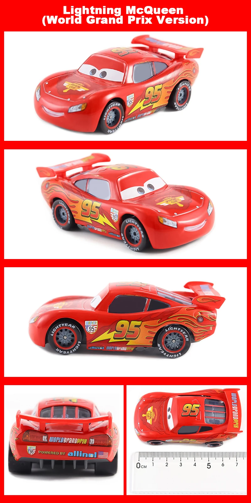 Cartoon Pixar Cars Lightning McQueen 1/55 Metal Die Casting Anime Figure Storm Jackson Racing Toys Collectibles Children's Gifts