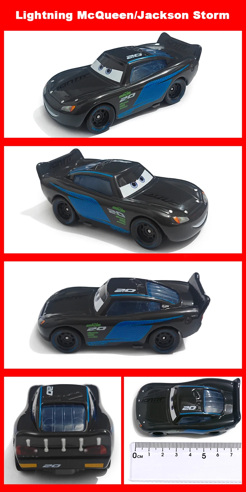 Cartoon Pixar Cars Lightning McQueen 1/55 Metal Die Casting Anime Figure Storm Jackson Racing Toys Collectibles Children's Gifts