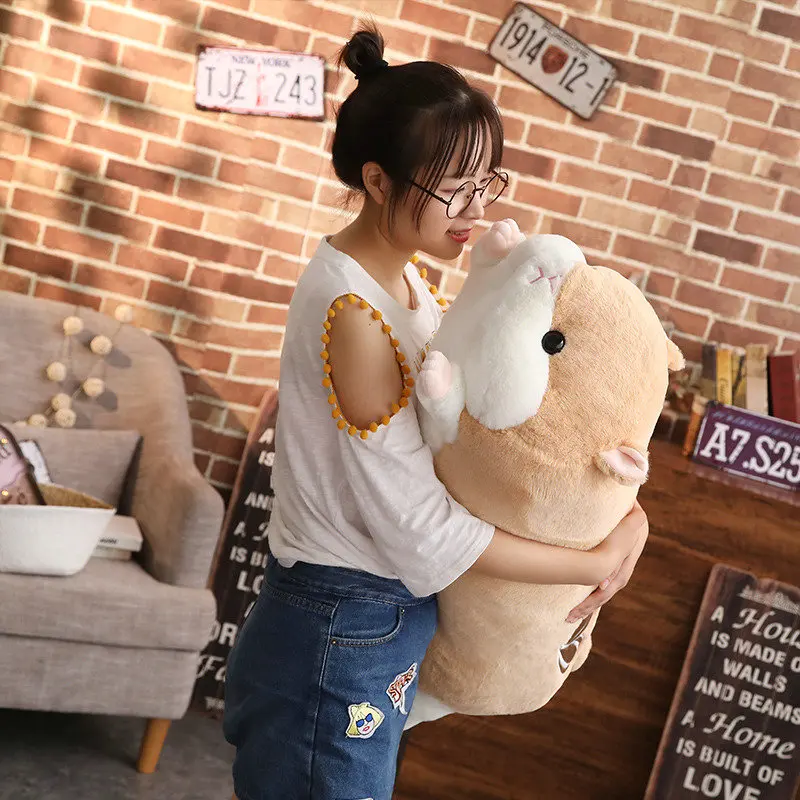 Cute Stuffed Animals Pillow Birthday Gifts Home Decor 90cm Cartoon Winter Hand Warm Hamster Plush Toy