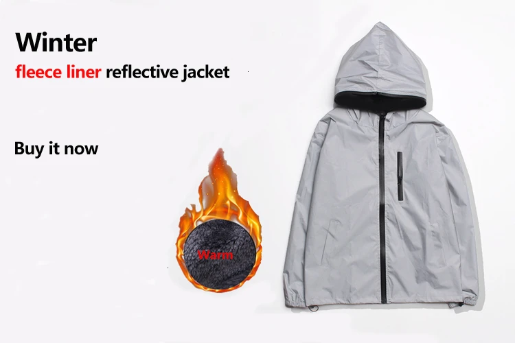 Men's Full Reflective Jacket Casual Women Windbreaker Hip Hop Hooded Coat Waterproof Printed Streetwear Night Shiny Jackets 5XL