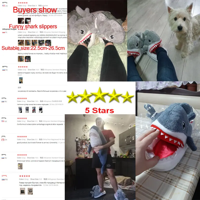 Cartoon Shark Funny Shoes Girls Lovely Indoor Slippers Ladies Home Shoes 2022 Fashion Plush Warm Slippers Women Winter Shoes