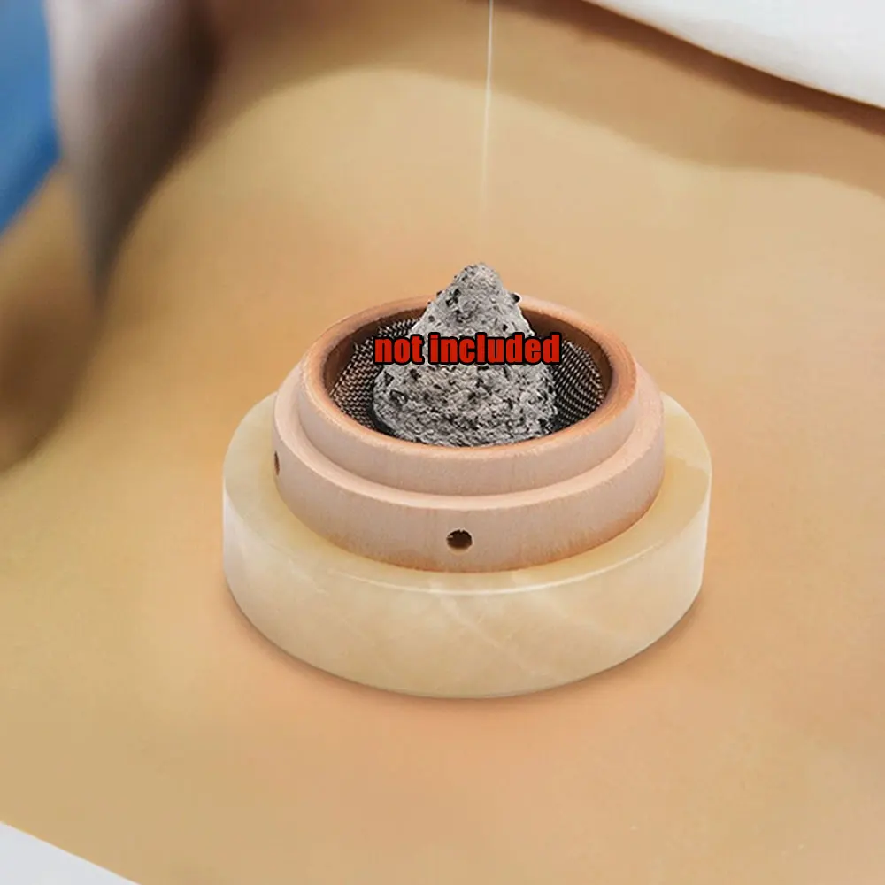 Moxibustion Massage Holder Insulation Navel Moxibustion Moxa Jade Pad Ginger-partitioned Moxibustion Base Backflow Smoke
