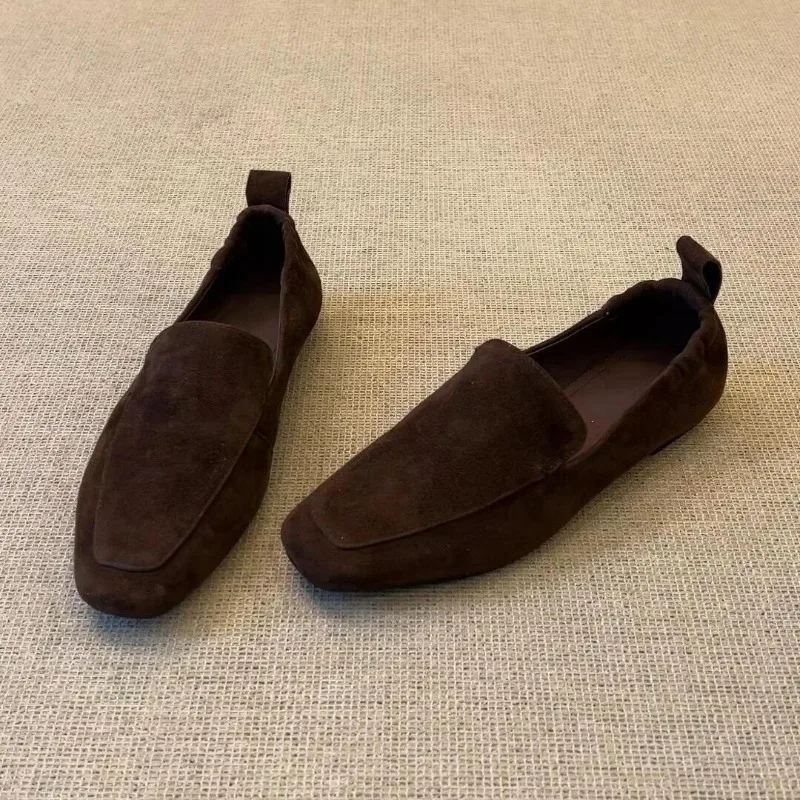 New Arrival Spring Autumn Shoes Women Loafers Flat Genuine Leather Shoes Fashion Ladies Brand Shoes Black Brown DX723