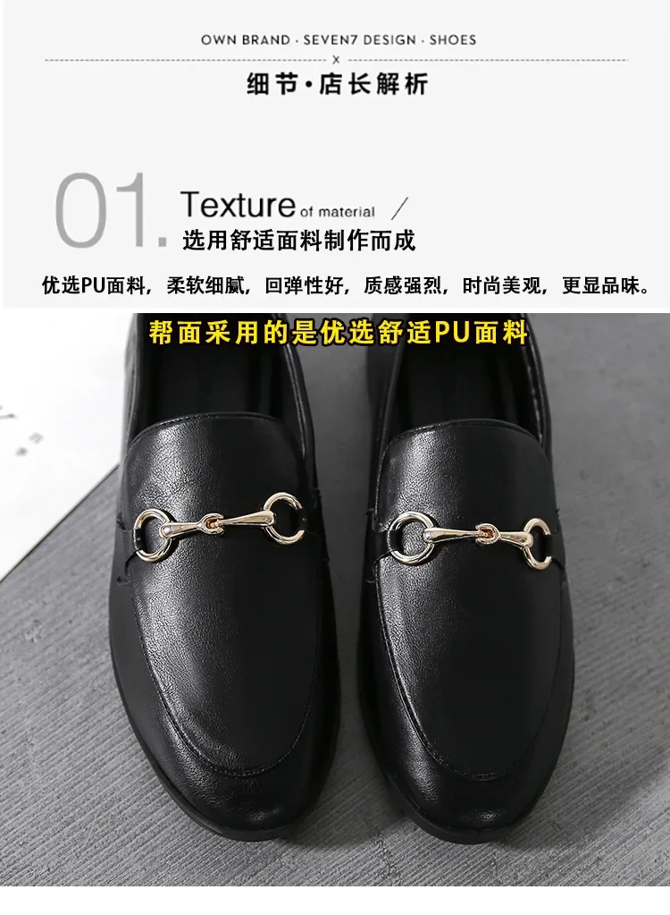 Hot Selling Women Shoes Ladies Flat Shoes Fashion Vintage British Leather Shoe Oxford Loafer Size 44 Comfy Casual Leather Flat