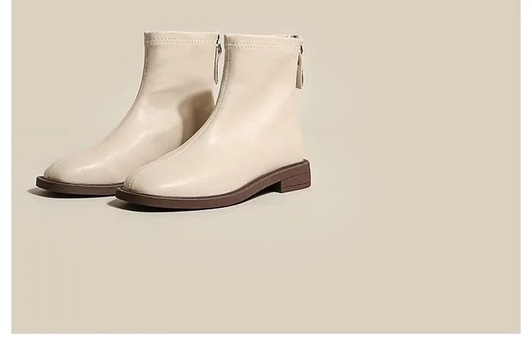 JIANBUDAN 2025 Women's Fashion Chelsea Boots Microfiber Leather Comfortable Autumn Short boots Women winter Plush Ankle Boots