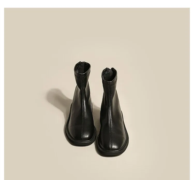 JIANBUDAN 2025 Women's Fashion Chelsea Boots Microfiber Leather Comfortable Autumn Short boots Women winter Plush Ankle Boots