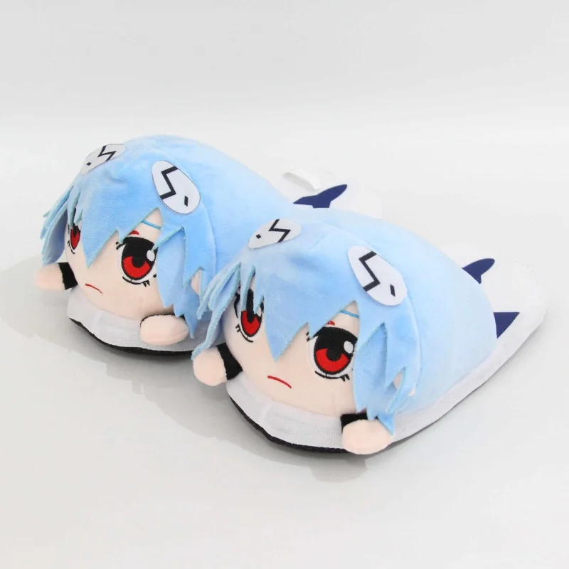 New Century Evangelion Cotton Slippers Anime Couple Plush Home Shoe Cute Women Man Winter Keep Warm Cotton Shoes Festival Gifts