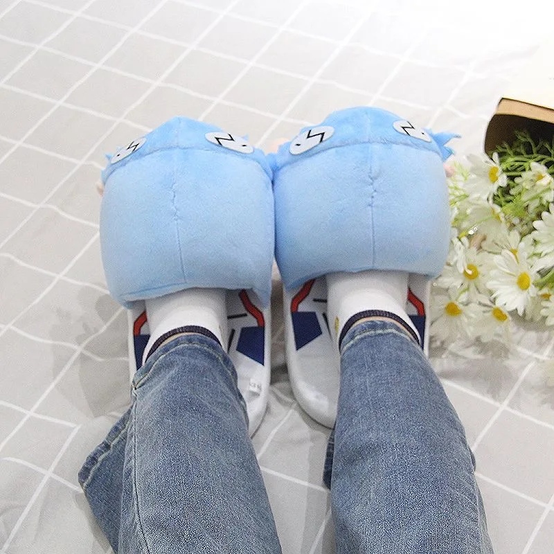 New Century Evangelion Cotton Slippers Anime Couple Plush Home Shoe Cute Women Man Winter Keep Warm Cotton Shoes Festival Gifts