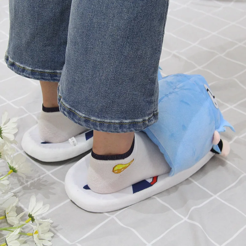 New Century Evangelion Cotton Slippers Anime Couple Plush Home Shoe Cute Women Man Winter Keep Warm Cotton Shoes Festival Gifts