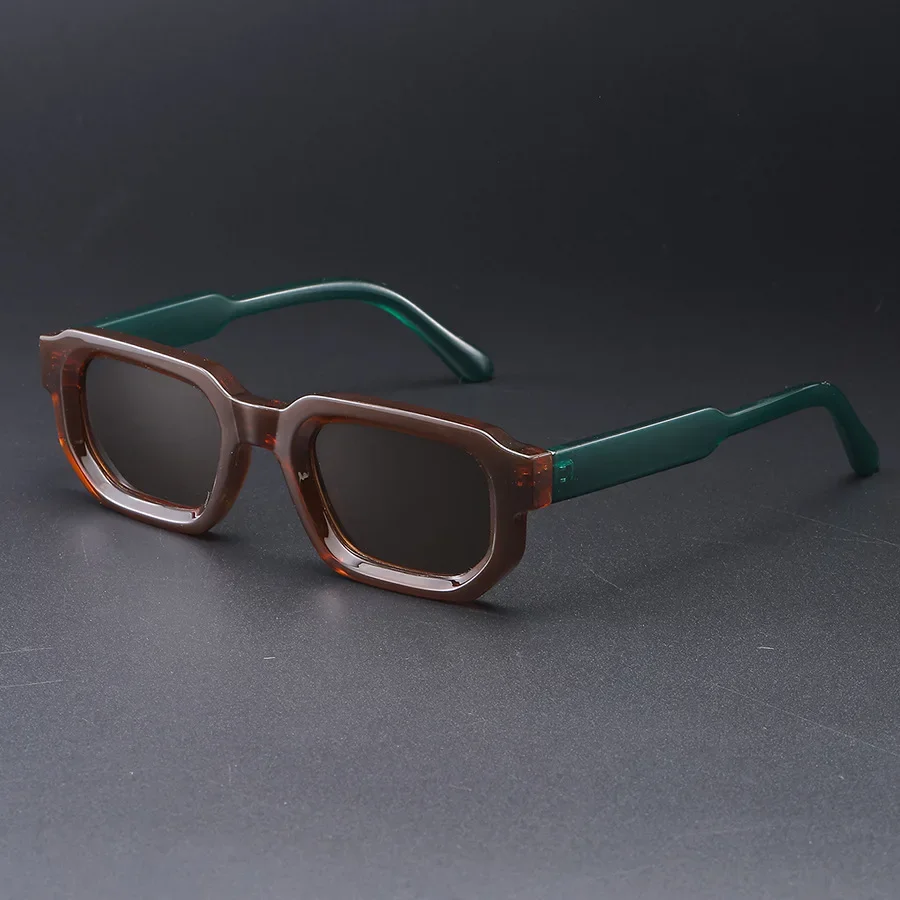 New Men Vintage Rectangle Frame Sunglasses Fashion Women Sun Glasses Luxury Brand Design Goggles UV400 Shades Eyewear