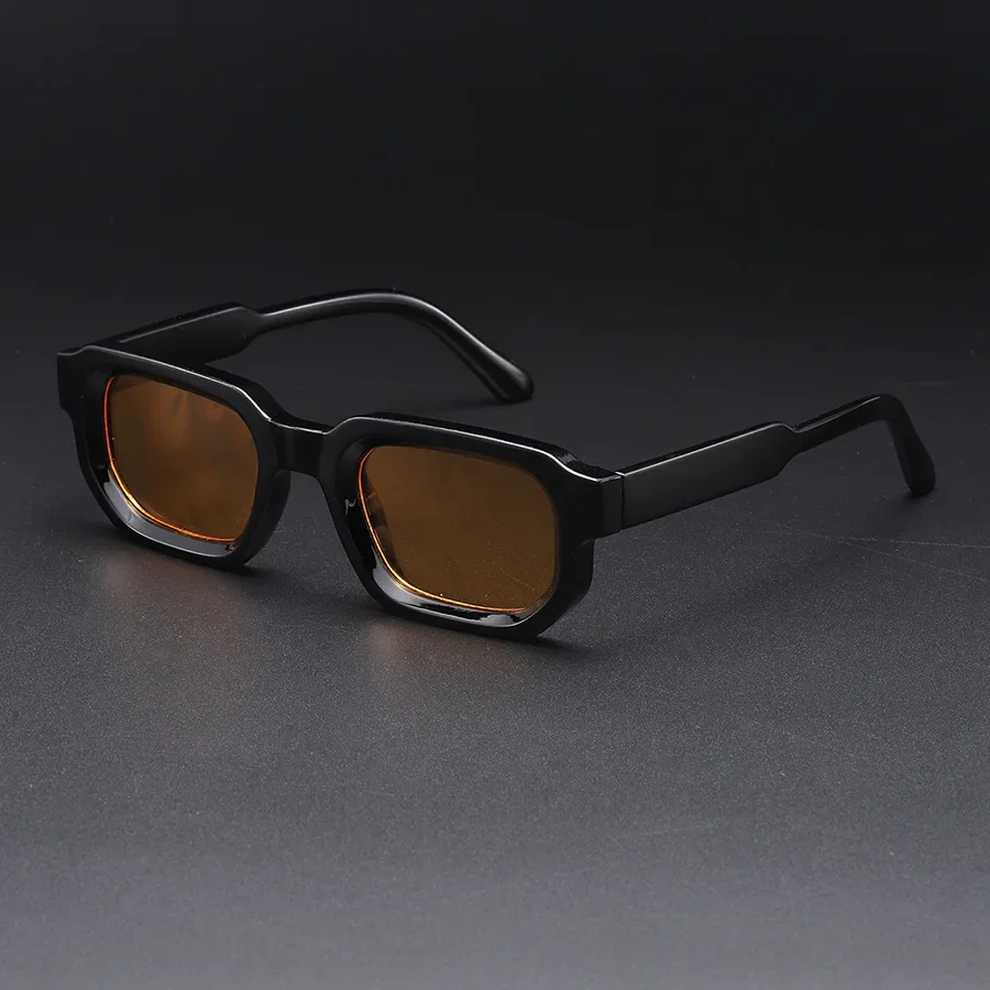 New Men Vintage Rectangle Frame Sunglasses Fashion Women Sun Glasses Luxury Brand Design Goggles UV400 Shades Eyewear