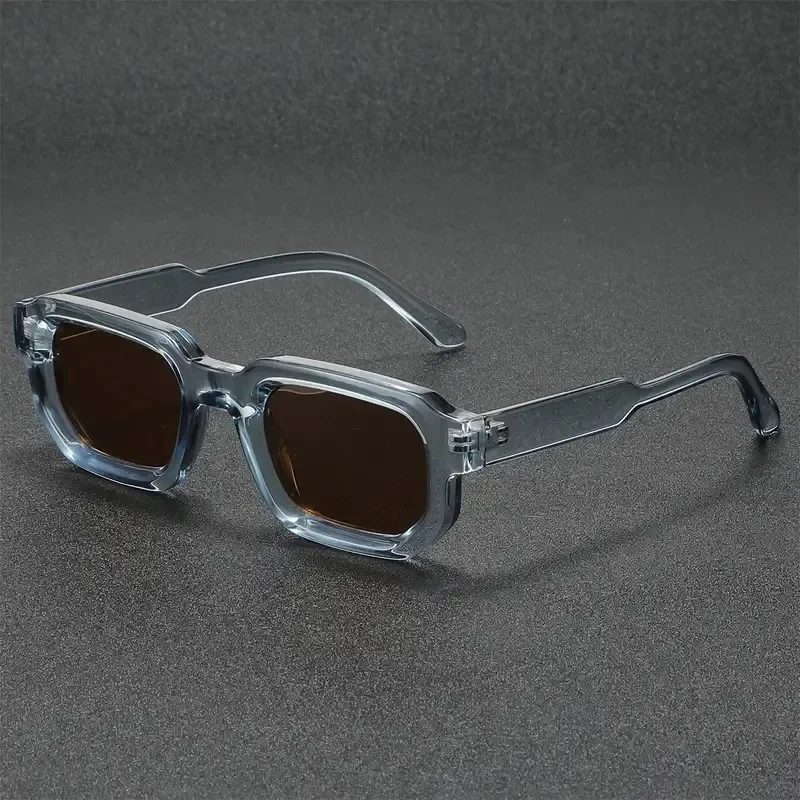 New Men Vintage Rectangle Frame Sunglasses Fashion Women Sun Glasses Luxury Brand Design Goggles UV400 Shades Eyewear