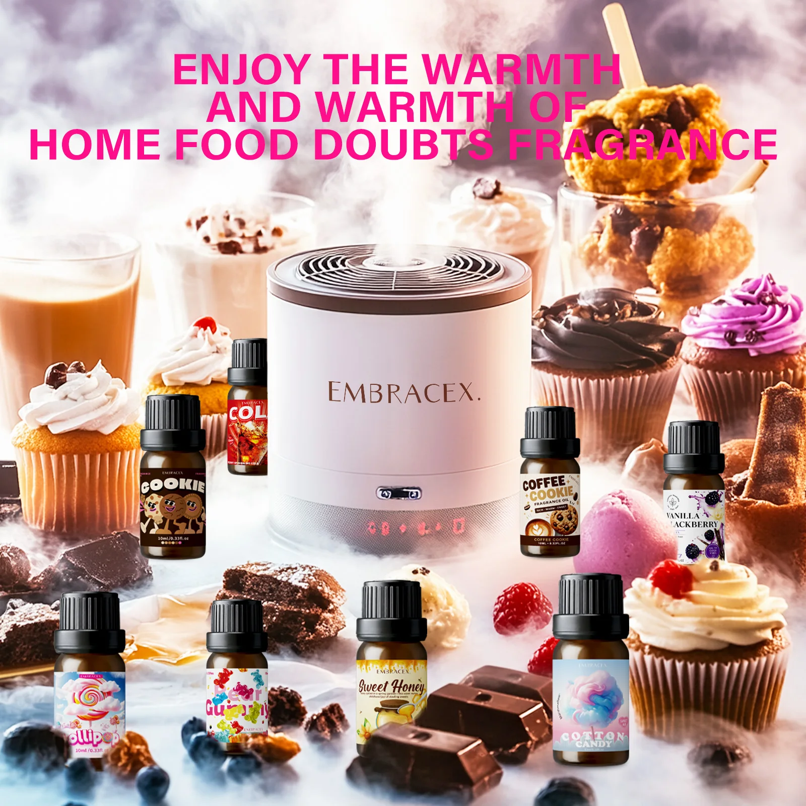 24 Type Delicious Fragrance Oils Gourmet Fragrance Oils Long-Lasting For Diffusers/Candles Making Warm Scent Gifts For Women