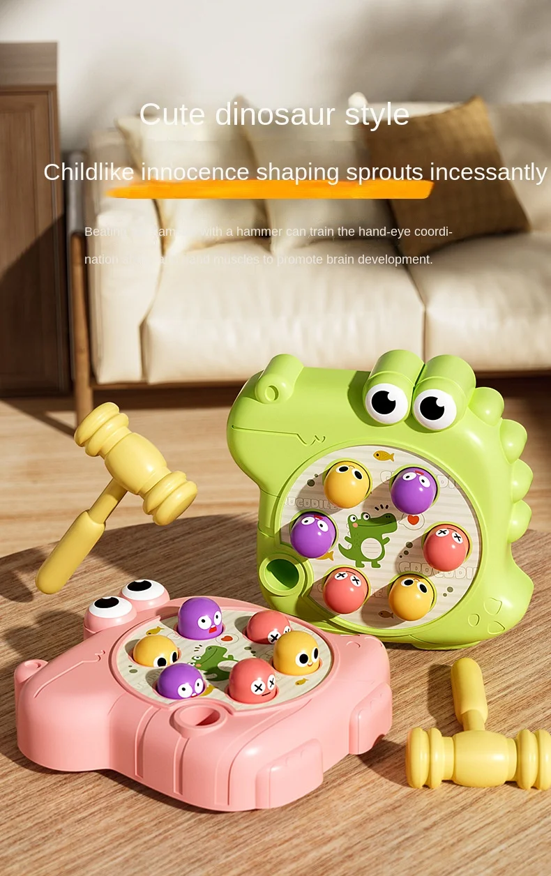 Montessori Baby Toys Cartoon Animal Theme Knocking Game Parent Child Board Hammering Game Toddler Educational Birthday Gifts