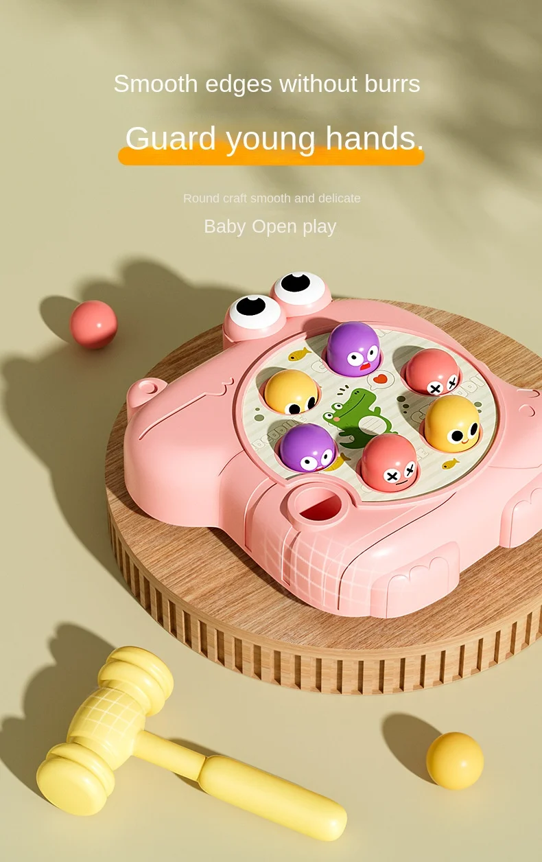 Montessori Baby Toys Cartoon Animal Theme Knocking Game Parent Child Board Hammering Game Toddler Educational Birthday Gifts