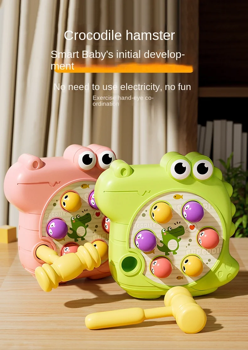 Montessori Baby Toys Cartoon Animal Theme Knocking Game Parent Child Board Hammering Game Toddler Educational Birthday Gifts
