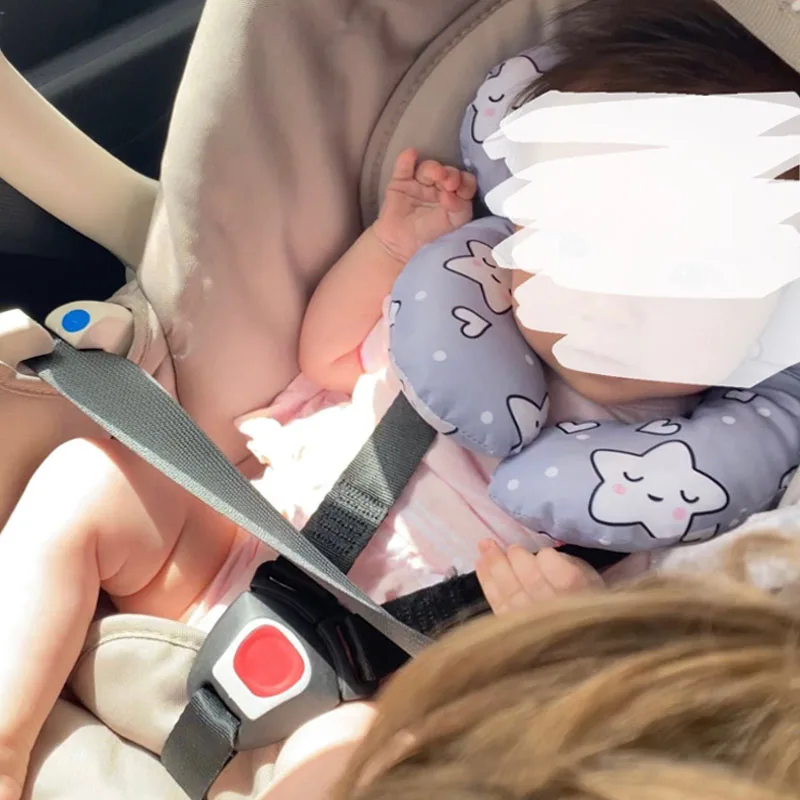 Baby Travel Pillow for Head and Neck, Upgraded Baby Support Pillow, Baby Neck Pillows for Car Seat,Pushchair,Travel