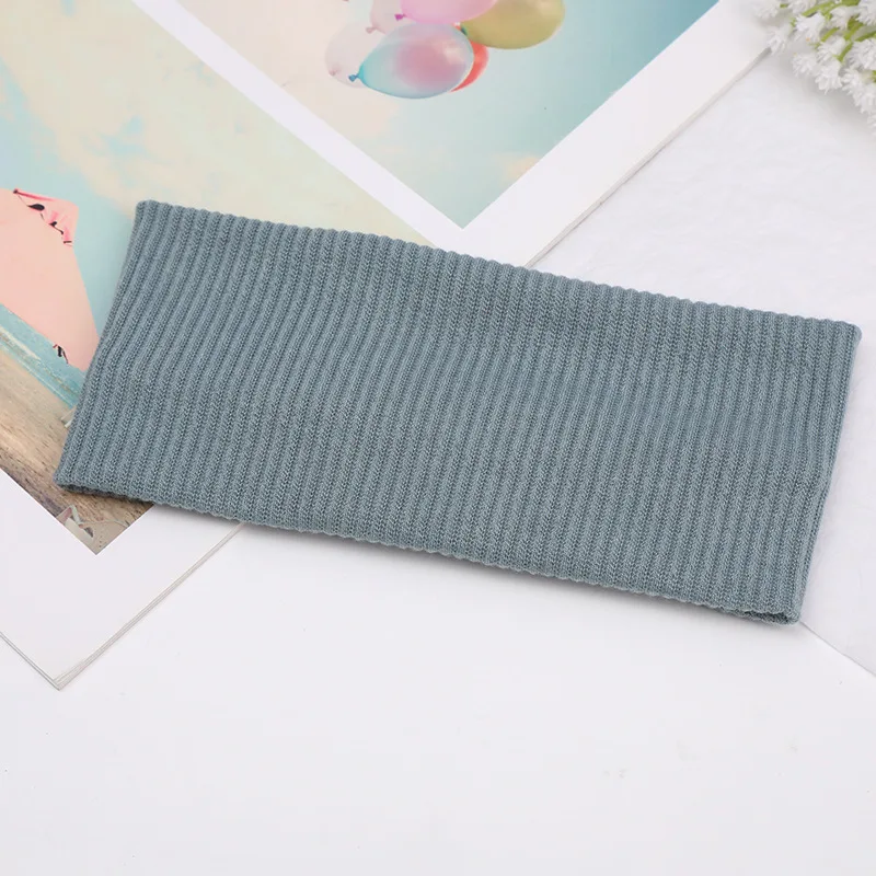 Fashion Knitted Wide Headbands For Women Girls Black Beige Coffee Solid Color Elastic Hairbands Running Cycling Hair Accessories