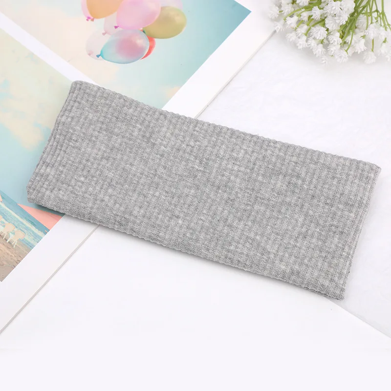 Fashion Knitted Wide Headbands For Women Girls Black Beige Coffee Solid Color Elastic Hairbands Running Cycling Hair Accessories