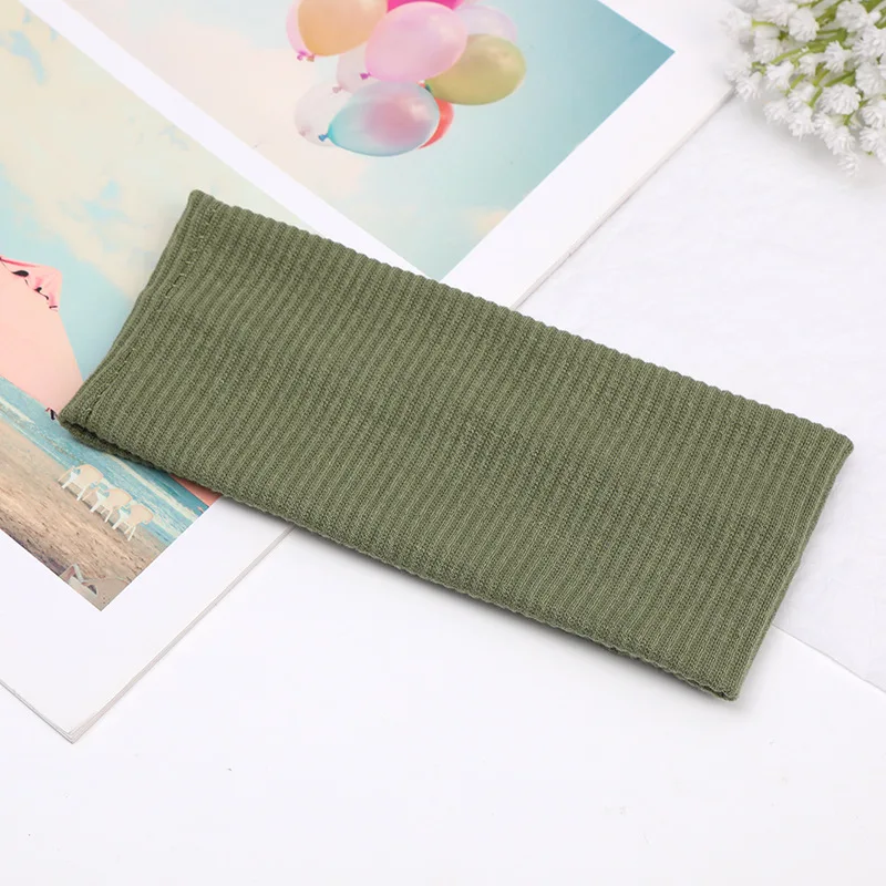 Fashion Knitted Wide Headbands For Women Girls Black Beige Coffee Solid Color Elastic Hairbands Running Cycling Hair Accessories