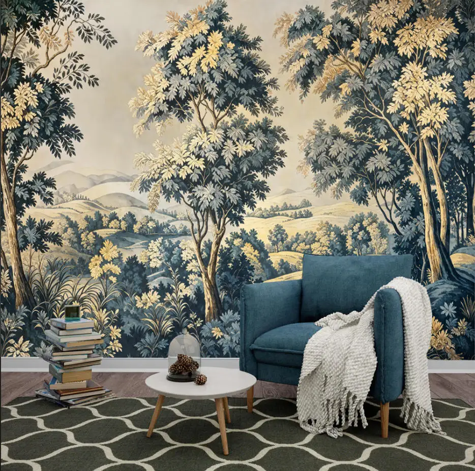 Custom Wallpaper European Southeast Asian Plants Children's Room Living Room Bedroom Background Wall Decoration Wallpaper Mural
