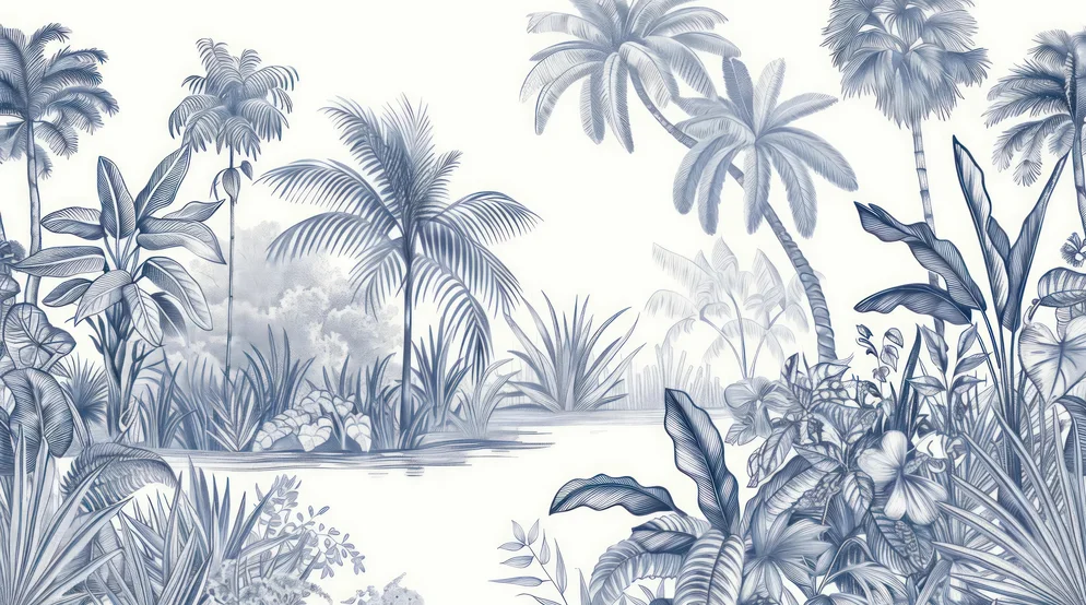 Custom Wallpaper European Southeast Asian Plants Children's Room Living Room Bedroom Background Wall Decoration Wallpaper Mural