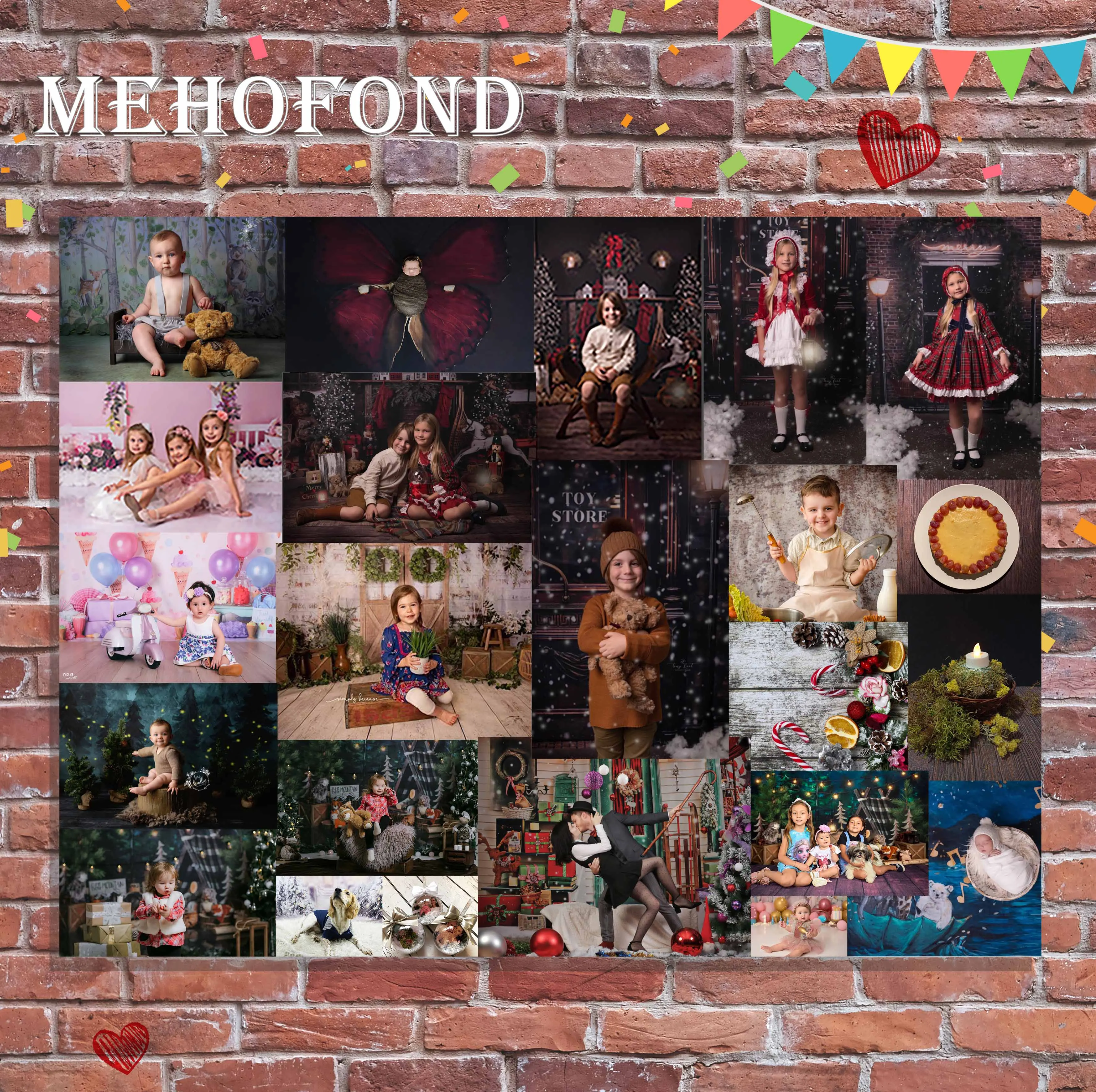 Mehofond Photography Background Oil Painting Flowers Abstract Texture Kids Birthday Adult Portrait Decor Backdrop Photo Studio