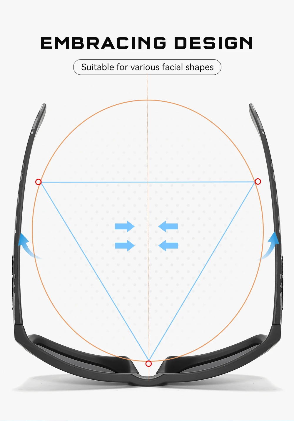 KDEAM Classic Fishing Polarized Sunglasses Large Size 148mm Overall Width Photochromic Sun Glasses For Driving Jogging Riding
