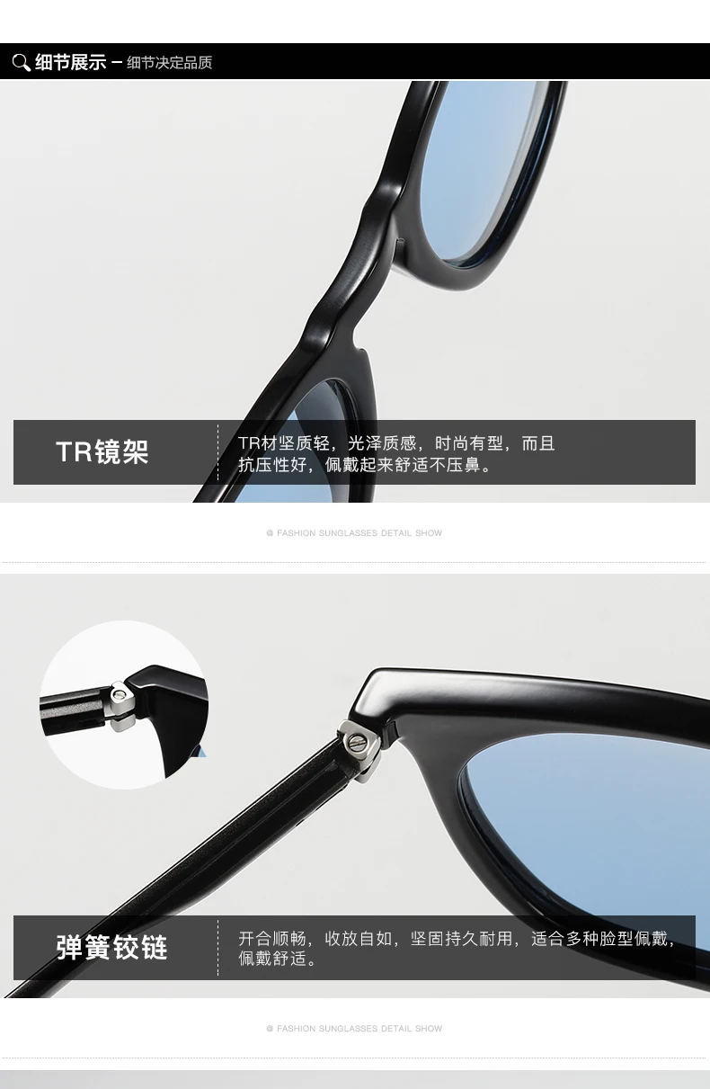 AORON Polarized Photochromic Sunglasses Men /Women Classic Round Sun Glasses TR Frame Aluminum Magnesium Leg
