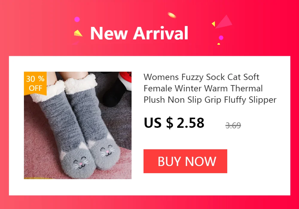 Fuzzy Fluffy Sock Women Winter Christmas Gift Warm Plush Non slip Home Sleeping Soft Female Floor Thermal Slipper Sock Snowflake