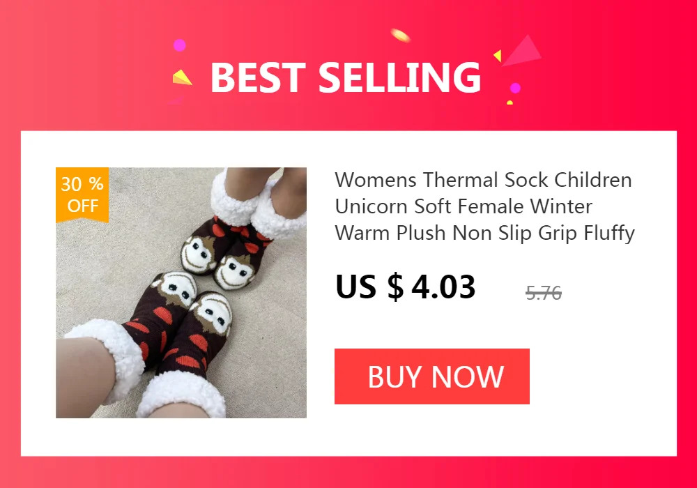 Fuzzy Fluffy Sock Women Winter Christmas Gift Warm Plush Non slip Home Sleeping Soft Female Floor Thermal Slipper Sock Snowflake