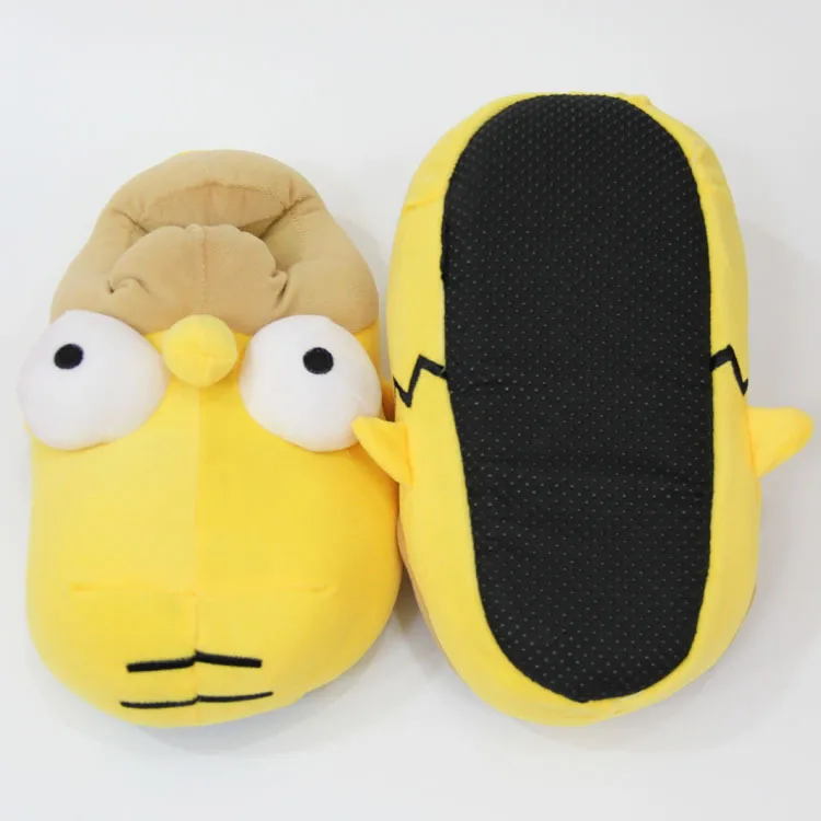 Simpson Plush Cotton Slippers Couple Warm Shoes Non-slip Soft Sole Winter Indoor Cozy for Men Women Cute Household Slippers Gift