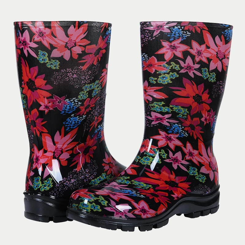 Bebealy Fashion Rain Boots For Women Summer Garden Rain Shoes Classic Soft Work Anti-Slip Waterproof Boots Home Women Boots