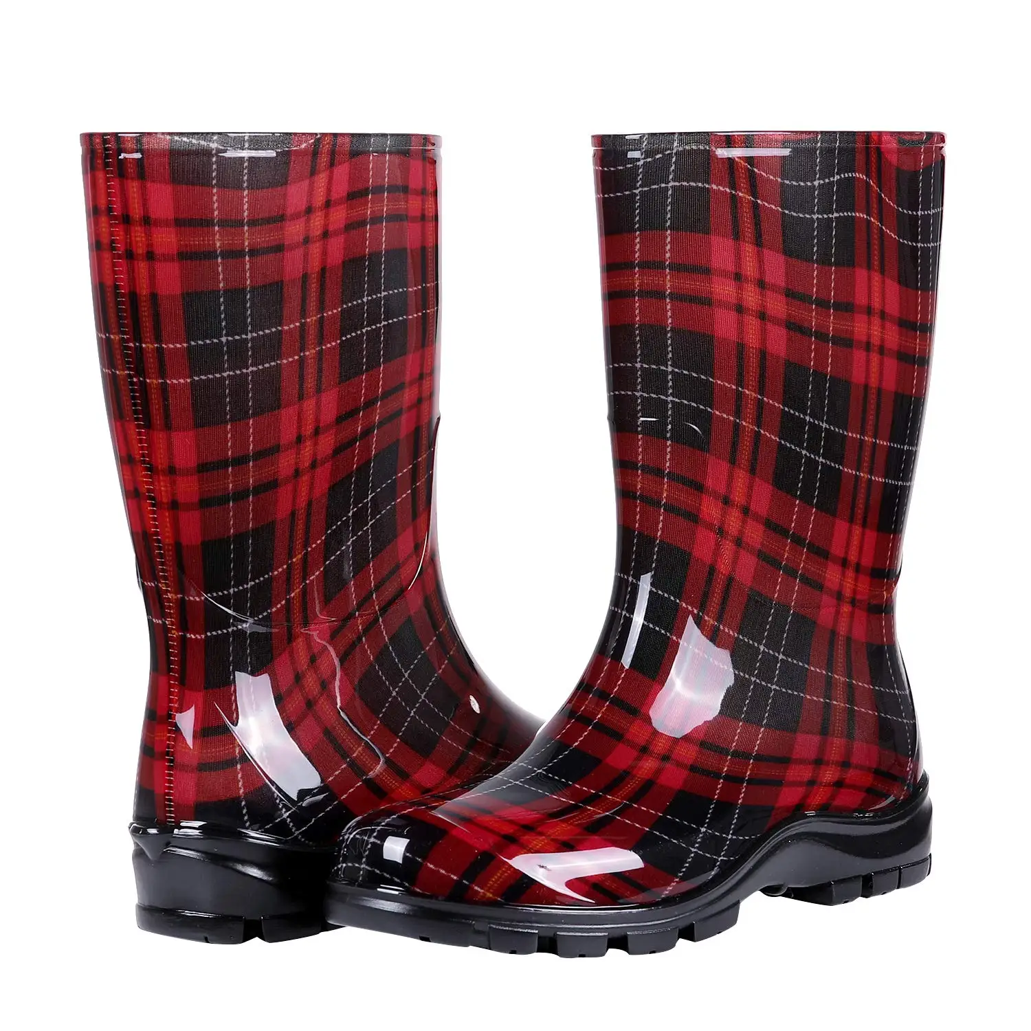 Bebealy Fashion Rain Boots For Women Summer Garden Rain Shoes Classic Soft Work Anti-Slip Waterproof Boots Home Women Boots