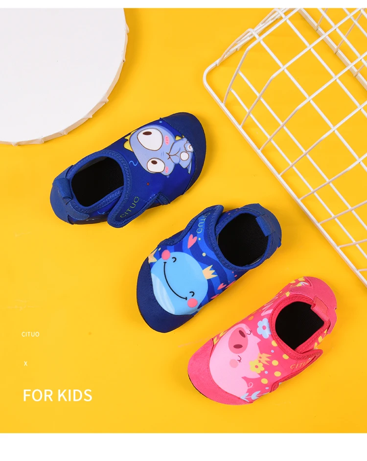 Summer Children Unicorn Dinosaur Swimming Shoes Outdoor Beach Wading Shoes Kids Quick-Dry Water Shoes Barefoot Sports Socks
