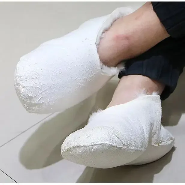 Natural Sheepskin Indoor Slippers Toasty Shoes Barefoot Ergonomic Shearling Real Leather for Men Genuine Leather for Woman