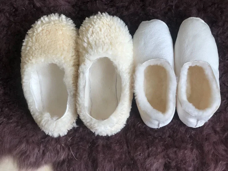 Natural Sheepskin Indoor Slippers Toasty Shoes Barefoot Ergonomic Shearling Real Leather for Men Genuine Leather for Woman