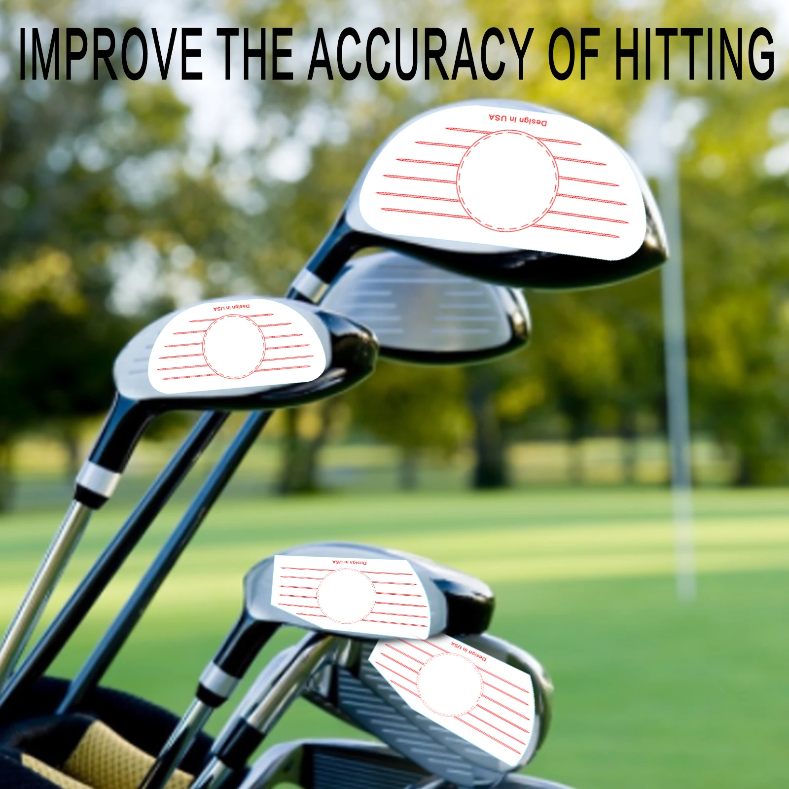 125/250P Golf Club Impact Tape Stickers Labels for Driver Woods Irons, Ball Hitting Recorder Training Aids for Swing Practice