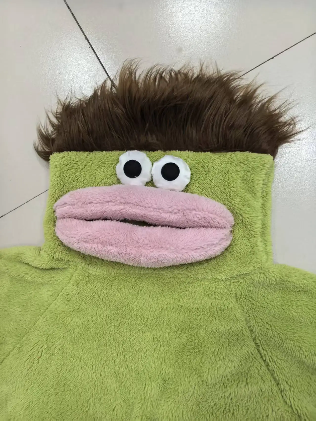 Big Mouthed Monster Jumpsuit Pajamas With Thick Velvet For Warmth Ugly And Cute Can Be Worn As An Outerwear Holiday Gift