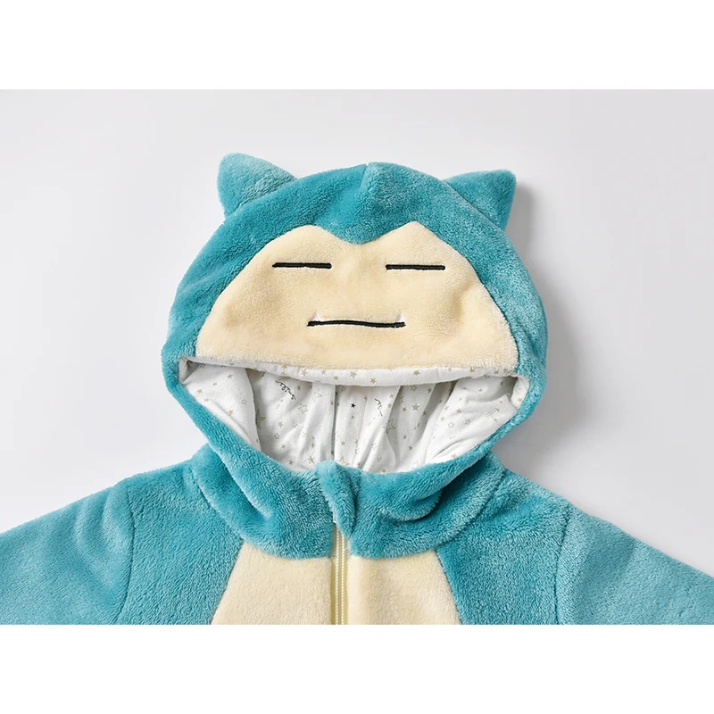 Kigurumis Baby Romper Cartoon Snorlax Onesie  Infant Winter Warm Animal Costume Outfit Cosplay Funny Costume Halloween Pijama