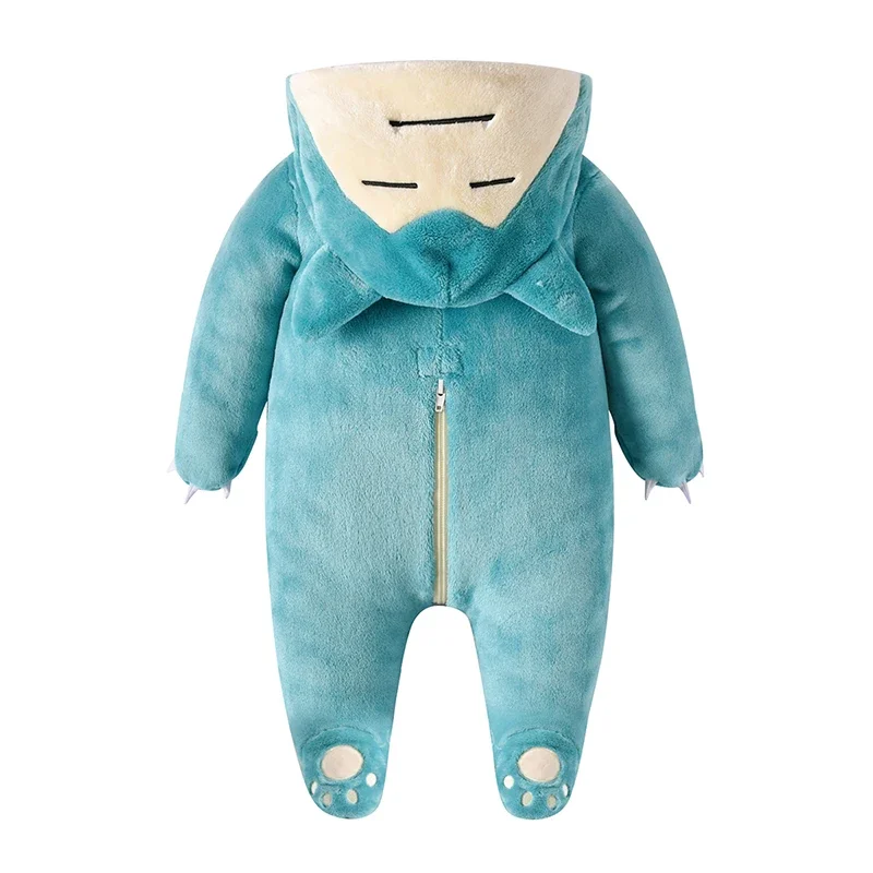 Kigurumis Baby Romper Cartoon Snorlax Onesie  Infant Winter Warm Animal Costume Outfit Cosplay Funny Costume Halloween Pijama